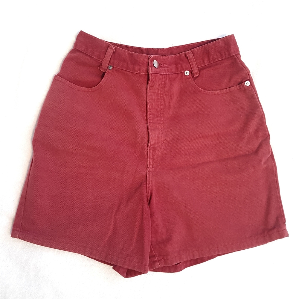 Vintage 80's Denim high waist mom jean shorts